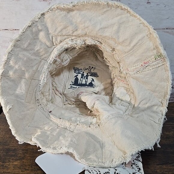 OOAK Magnolia Boho Quilt Top Hat Indie Upcycled Frida Bird Vtg Cat Adjusts L-S - Picture 10 of 14